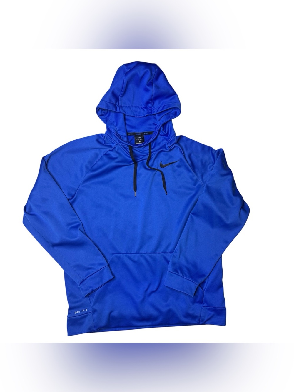 Nike Dri-FIT Men’s Medium Blue Pullover Hoodie Swoosh Athletic